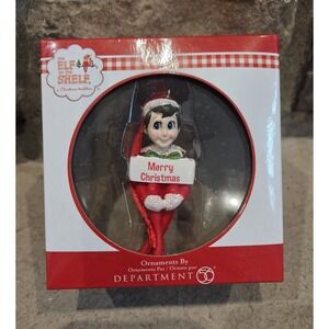 New In Box THE ELF ON THE SHELF Department 56 Christmas Ornament NIB Scout Elf